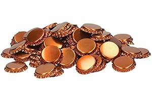 Brauen.de Kronenkorken zum Verschließen von handelsüblichen Mehrwegflaschen 100 Stück Bronze Kronkorken Bierkapsel