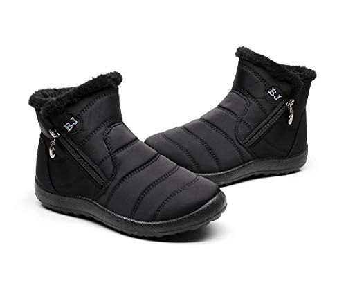 Damen Schneestiefel,Popoti Winterschuhe Erwachsene Ankle Boots Gefüttert Winterstiefel Kurzschaft Boots Stiefel Casual Outdoor Zipper Winter Warm Schuhe (Schwarz-1, 40) Damen Schneestiefel,Popoti Winterschuhe Erwachsene Ankle Boots Gefüttert Winterstiefel Kurzschaft Boots Stiefel Casual Outdoor Zipper Winter Warm Schuhe (Schwarz-1, 40)