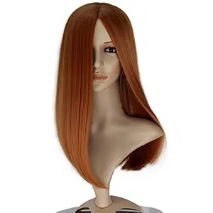 Missuhair Long Straight Brown Wig - Girl?s Middle Part Cosplay Costume Full Wig Halloween Hair