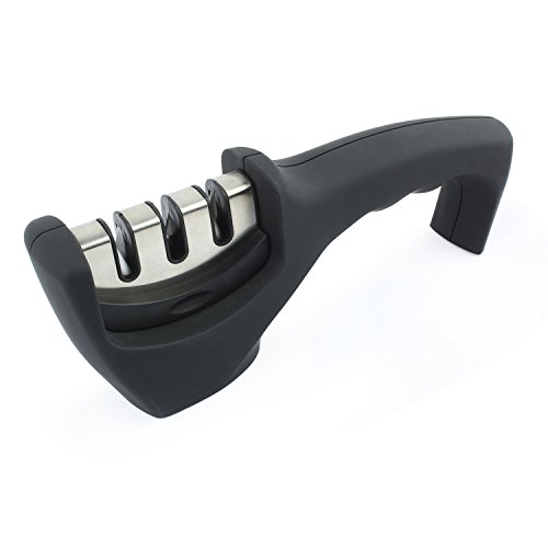 Grenhaven 3-Phasen Messerschärfer – Messerschleifer – für Keramikklinge & Edelstahlklinge fein und rau – Messer Schärfer – Schleifgerät - 2