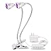 Produktbild TOOSD Doppel-LED-Anlage Wachsen Licht, 10W Desktop-Clip Licht 360 Grad Flexible Schwanenhals und Zimmerpflanze Double on/Off-Schalter Gewächshaus Pflanzenwachstum Lampe