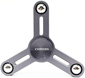 Tri-Spinner Fidget Toy New 2017 All Metal Design Super Fast Long Spins Nano-crystallization Center Quality Spinners Focus Toy for Kids &amp; Adults (Grey)