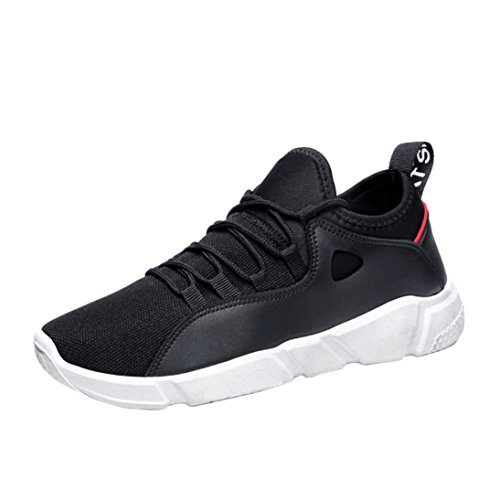Preisvergleich Produktbild Herren SneakerAbsolute Mode Sportschuhe Turnschuhe Reiseschuhe Freizeitschuhe Solide Mesh Gym Schuhe Joggingschuhe (42 EU, Schwarz)