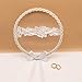 Produktbild LILIMO Ringkissen Spitze Künstliche Holz Ring Kopfstütze Spitze Bogen Ring Einstellung Runde Hochzeit Zurück Ring Halter Hochzeit Dekoration,Lace17CM