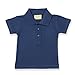 Larkwood Baby Infants Button Placket Flat Knit Polo Shirts Navy 12-18 Months