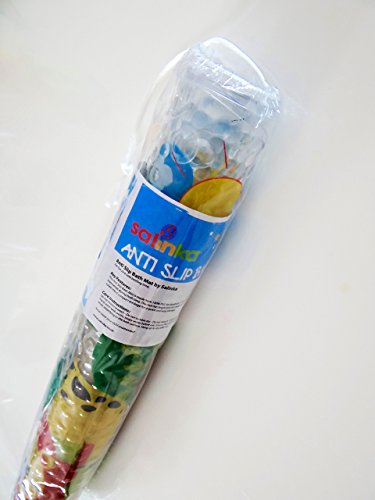 Salinka Rutschfeste Badematte Dschungel – FREI von Phatalaten und Blei – Rutschfeste Matte für Badewanne und Dusche – aus strapazierfähigem mehltau- und schimmelresistentem PVC – viele starke Saugnäpfe – praktische Tasche für einfachen Transport – kostenloses E-Book - 2