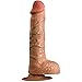 Produktbild Reine Doppelschicht Silikon Dildo Weiche Äußere Und Starke Innere Penis Starke Saugnapf 18 cm Lange Ø3.8 cm (Haut) (Farbe : A)