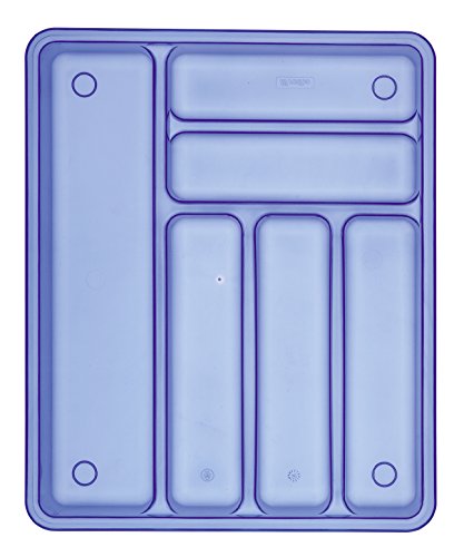 Rotho Besteckkasten BASIC 6 Fächer, Schubladeneinsatz für Besteck aus Kunststoff (PP) transparent, Besteckeinsatz für Schubladen ab 40 cm Breite, ca. 39 x 32 x 5 cm - 2