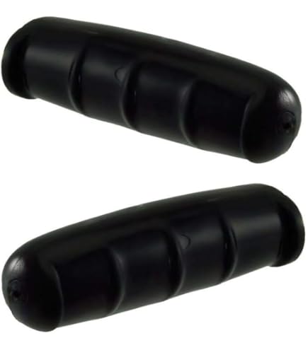 RMS Coppia Manopole Bici Vintage 'R' 98mm - Colore Biondo Miele, Impugnature In Gomma Per Manubrio, Pair Grips 98mm Honey