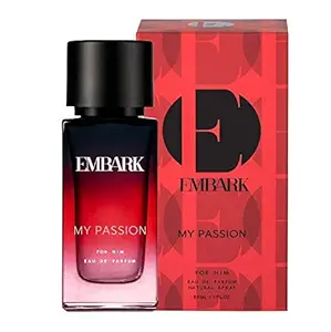 EMBARK Perfumes For Men/Boys- Long Lasting Scent, My Passion for Him Men's Perfume, Fougere, Citrus, Woody Smell, Travel Friendly Parfume, All-Day Fragrance (30 Ml)