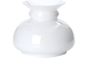 ORION LIGHTSTYLE Lampada a cherosene Vesta in molte misure Paralume in vetro Petro lampada a petrolio in vetro cherosene opalino bianco (diametro inferiore: 100mm)