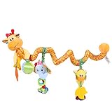 Lalang Infant Beißring Spielzeug, Farbige Kitz Baby Plüschtiere, Kleinkindspielzeug,Beschwichtigen Schlaf Spielzeug, Kleinkindspielzeug Kinderwagen, der Spielzeugauto-Drehmaschine hängenden Baby Rasseln - 5