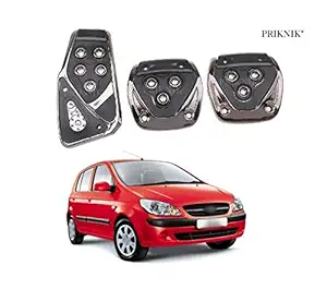 PRIKNIK Anti-Skid Car Pedals(Manual Shift) 3 Pcs Sports kit Pad Covers Set Compatible with Getz