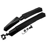 douself Universal Mountain Bike Bicycle Front & Rear Mudguard Fender Set Kit Black