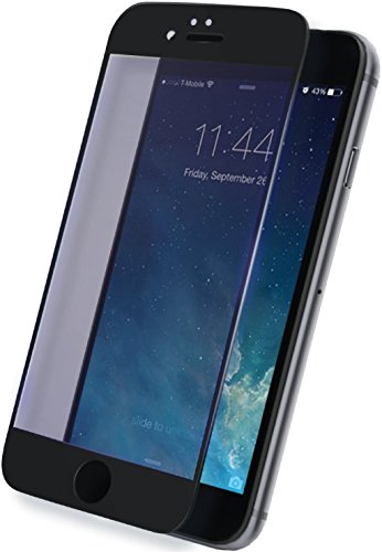 Protection d'écran en verre trempé avec Anti-lumière bleue (100% de surface couverte) pour iPhone 7 Plus, Noir