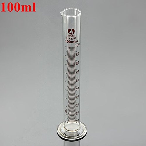 Preisvergleich Produktbild 100ml Glas graduiert Messzylinder Rohrrundboden und Ausguss