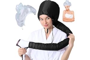 LUGIRLRE Net Plopping Cap für Lockiges Haar, Upgraded 2 in 1 Diffuser Cap for Curly Hair, Trockenhauben für Haare, Netz-Duschhauben Set, Haarnetz Plopping Haube mit Verstellbarem Kordelzug (Schwarz)