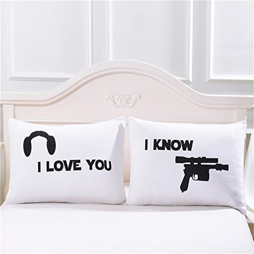 Couples Pillowcases,”I Love You&I Know” Pillowcase Set,Romantic Bedding Present for Wedding, Valentines'Day, Christmas, Birthday, Engagement