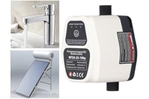 TNFEEON Bomba de Refuerzo de Presión de Agua, 100-240V Bomba de Refuerzo de bajo Ruido Detección Inteligente para Baño (Enchufe UE 100‑240V)