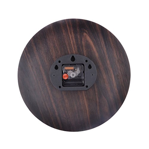 FOKOM 12 Zoll 30cm Holz Lautlos Vintage Wanduhr Uhr Wall Clock ohne Tickgeräusche - 3