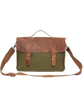 Newvine Herren Canvas Schultertasche Schultasche Umhängetasche für Universität Sports Businiess