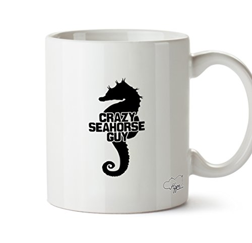 Hippowarehouse Crazy Seahorse Guy Printed Mug Cup Ceramic 10oz