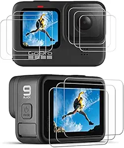 digiMAXX hero 9 Screen Protector for Go Pro Hero 9 Black, Ultra Clear Tempered Glass Screen Protector + Tempered Glass Lens Protector + Tempered Glass Front LCD Display Film for GoPro Hero9 Action Camera