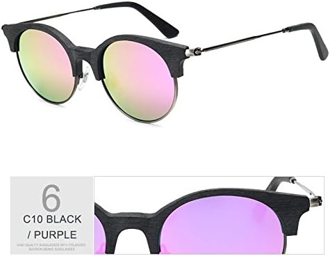 TIANLIANG04 The Grain Of Wood Alloy Of Sunglasses To Mirror Polarized Outfits Glasses Unisex Watch Make Acetate,Black Purple