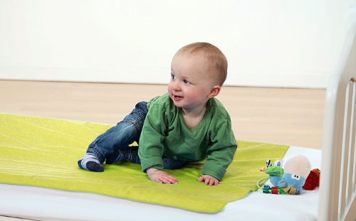 Hippychick Tencel Flat Double Sheet, 150 x 200 cm - Lime