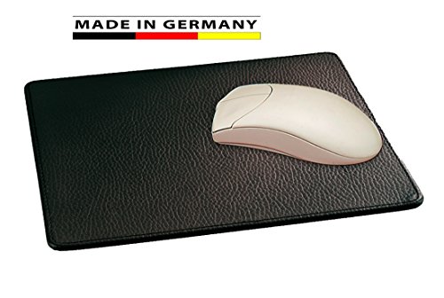Handmade in Germany Mousepad Leder anthrazit – weiches genarbtes Rindleder – erhältlich in 5 Farben excl. Marke EuroStyle - 5