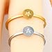 Produktbild WGY SportwarenEdelstahlringe Für Frauen Männer Silber Gold Edelstahl Fingerring Sternbilder Paar Weiblich Mädchen, 8, Star1, Silber