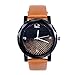 Produktbild Luckhome Classic Armbanduhr Analog Quarz Leder Damenmode Luxus Freizeit Set Auger Stahl Uhr Einfache Dame Gürteluhr(Kaffee)
