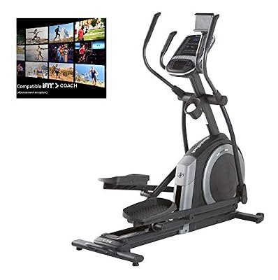 Nordic Track Vélo elliptique Nordictrack New C7.5, Roue Avant, Compatible Bluetooth A ppli iFit Cardio, Rampe d'inclinaison 0-20°, 26 programmes, 22 Niveaux de résistance, Usage Sport, Bien-être, Fitness