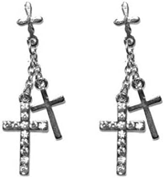 SG PARIS FASHION Jewellery Stud Earrings verre-rocaille Cross