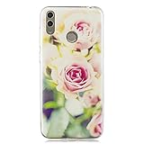 BONROY Crystal Clear Transparent Gel Case forHuawei Honor 8C, [Slim-Fit] [Anti-Scratch] [Shock Absorption] Soft TPU Cover Safeguard Technology-Rose