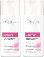 L'Or&eacute;al Paris Sublimist Lait D&eacute;maquillant pour Peau Parfaite/S&egrave;che/Sensible 200 ml - Lot de 2