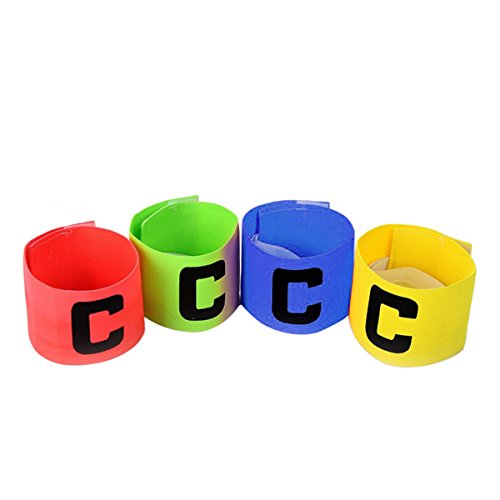 VORCOOL 4pcs de football de football élastique brassard de capitaine de justierbares Capitaine C de bras