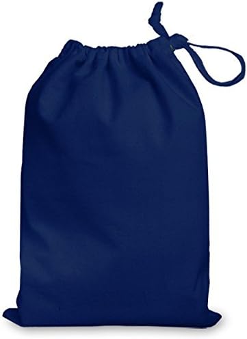 Cotton Drawstring Bags in a selection of sizes and modern, Bright colours (38 cm x 43cm, Navy Blue)