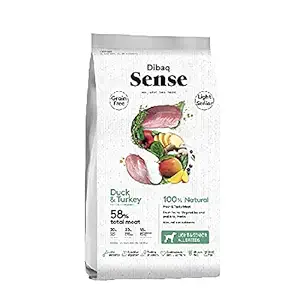 Dibaq Sense Light and Senior All Breed - Duck and Turkey ( Hypoallergenic Meal for Older and Overweight Dogs with The Strength of L - Carnitine for Cardio Vascular Care (12KG)