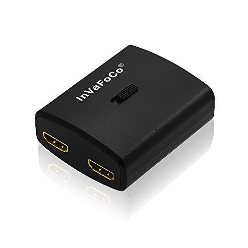 InVaFoCo HDMI Schalter HDMI Switch bi-directional 2 in to 1 out / HD 1080p / 4K x 2K / 3D, 2 Port HDMI Switcher HDMI Distributor Selector mit Monitor Schaltfunktion