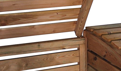 Mülltonnenbox aus Holz, Mülltonnenverkleidung – dreifach (für 3 Tonnen bis 240 Liter), wetterfest und somit ideal für draußen / Outdoor geeignet - 7