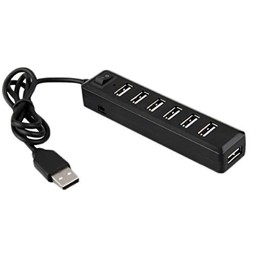 Aussel Premium 7 Ports USB Hub Erweiterung High Speed USB 2.0 Multi USB Hub Splitter Switch Lead Adapterkabel Für PS3, Xbox, Wii, PC, MAC, Laptop, NoteBook, Mac Book, NetBook, Tablet, Tab, unterstützt Windows Vista / 7 / Mac - 7