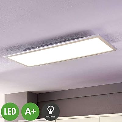 Lampenwelt LED Plafonnier 'Liv' (Moderne) en Blanc e. a. pour Cuisine (1 lampe,à A+) de Lampenwelt | Eclairage LED, Panneau LED, Luminaire Plafonnier, Lampe Plafond, Eclerage Plafond, Eclairage