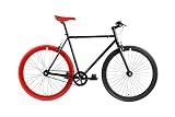 FabricBike-Fahrrad Fixie, Schwarz, Starre Nabe, Single Speed, Fixed Gear Bike, Rahmen aus Hi-Ten Stahl, 10 Kg