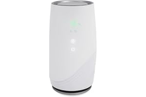 electriQ Compact Ultra Quiet Air Purifier Cleans Air True HEPA Filter, Plasma - Rooms up to 20m2 - Home Air Cleaner, Removes Allergens, Dust, Smoke, Sterilizes bacteria