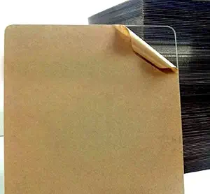 Bigmall 2mm Transparent / Clear Acrylic Sheet 12 Inch X 12 Inch X Pack Of 1 [ Rounded Corner ]