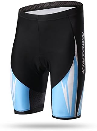 TeyxoCo New Men Speedy Blue Black Cycling Padded Shorts XL