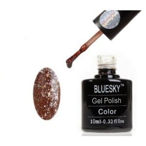 Bluesky Gel Polish, Diamond Glitter Cola Brown Number BLZ 15 10 ml