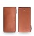 Produktbild Universal Echtleder Tasche Geldbörse Handyhülle,[Luxus Business,Öl-Wachs Rindsleder] mit Reißverschluss Leder Wallet Case Etui für S9 S8 Plus,iPhone X,P20 Pro,Sony XA2 Ultra usw.- Braun