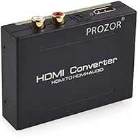 Proster Digital HDMI to HDMI + SPDIF/ Toslink + RCA L/R Audio Converter Adapter Optical Fiber Output with USB Cable up to 1080P for Apple TV Blu-ray Player Xbox One